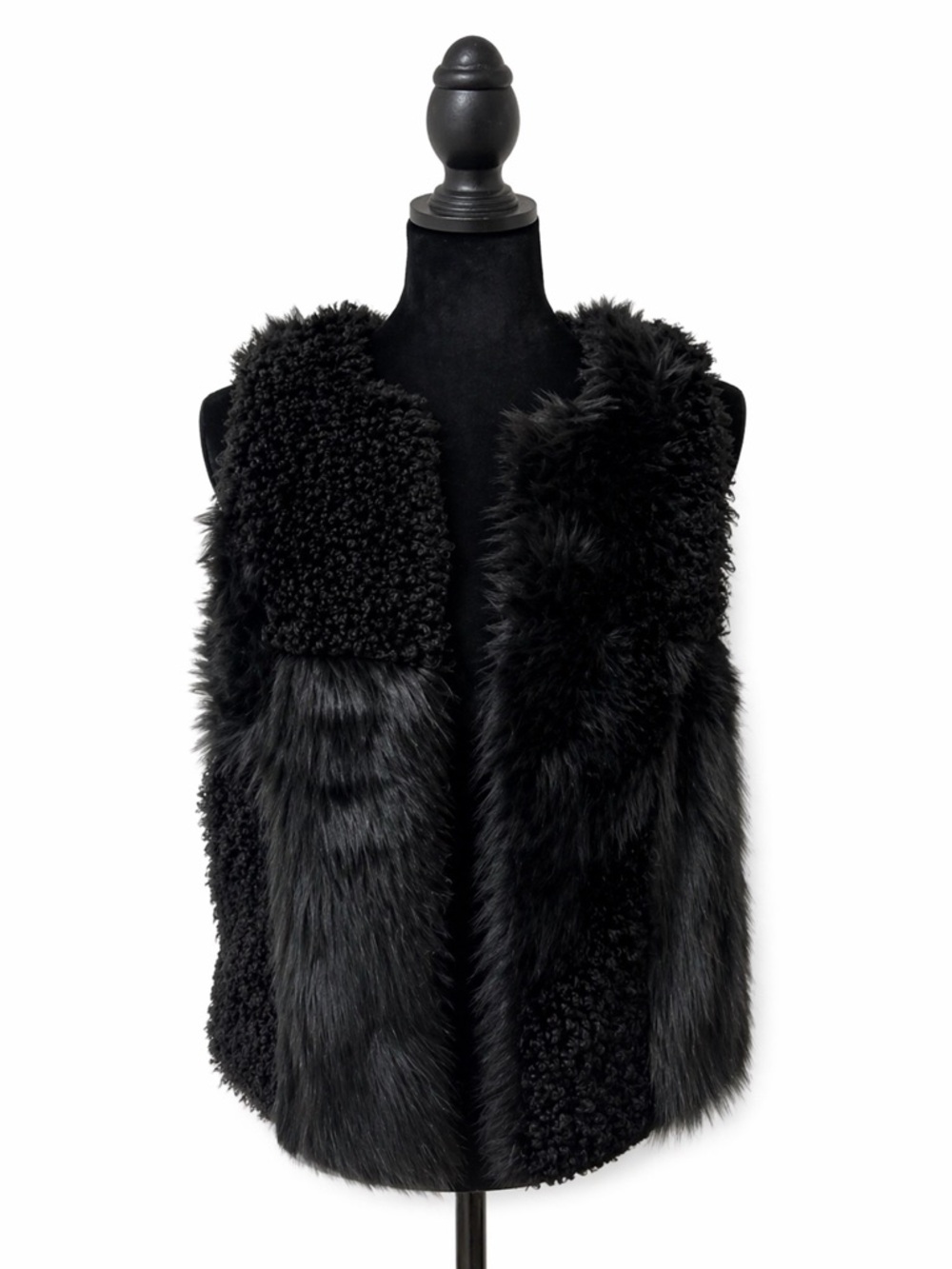 BKE Boutique Black Faux Fur Vest